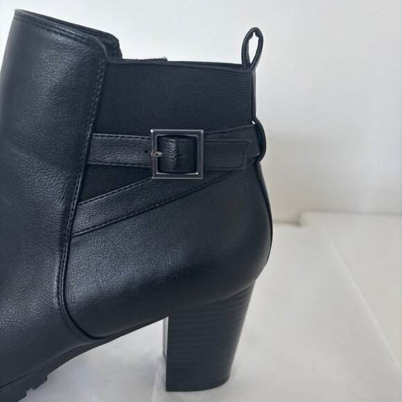Kelly & Katie Boots Size 11 Black Ankle Office Chic Block Heel Booties Corp Core - Picture 11 of 15